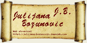 Julijana Božunović vizit kartica